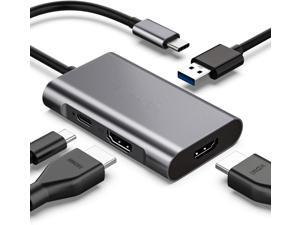 USB C To HDMI Hub - 4K@30HZ Dual HD Screen Extend & Mirror Mode - HDMI To USB C Adapter With Dual Display & USB 3.0 & 100W PD Compatible With MacBook Pro,Nintendo Switch And More Type C Device USB C To HDMI Hub - 4K@30HZ Dual HD Screen Extend & Mirror Mode - HDMI To USB C Adapter With Dual Display & USB 3.0 & 100W PD Compatible With MacBook Pro,Nintendo Switch And More Type C Device