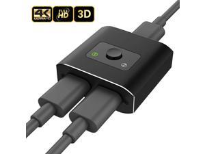 HDMI Switch 4K HDMI Splitter- Aluminum Bi-Directional HDMI Switcher 2 Input 1 Output, HDMI Switch Splitter 2 x 1/1 x 2. No External Power Required, Support 4K 3D HD 1080P for Xbox PS4 Roku HDTV HDMI Switch 4K HDMI Splitter- Aluminum Bi-Directional HDMI Switcher 2 Input 1 Output, HDMI Switch Splitter 2 x 1/1 x 2. No External Power Required, Support 4K 3D HD 1080P for Xbox PS4 Roku HDTV