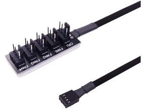 4-Pin PWM Fan Power Supply Cable 1 to 5 Splitter 5 Way PC Case Internal Motherboard Fan Power Extension Cable Cord Wire for ATX Computer Case 4-Pin and 3-Pin Cooling Fans 4-Pin PWM Fan Power Supply Cable 1 to 5 Splitter 5 Way PC Case Internal Motherboard Fan Power Extension Cable Cord Wire for ATX Computer Case 4-Pin and 3-Pin Cooling Fans