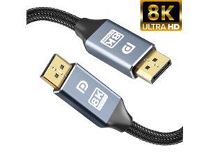 8K DisplayPort Cable 6.6FT, YXwin DP 1.4 Cable Nylon Braided/Aluminum Alloy(4K@144Hz,8K@60Hz) Computer Accessories Cable for Laptop PC TV etc-Gaming Monitor (Black) 8K DisplayPort Cable 6.6FT, YXwin DP 1.4 Cable Nylon Braided/Aluminum Alloy(4K@144Hz,8K@60Hz) Computer Accessories Cable for Laptop PC TV etc-Gaming Monitor (Black)