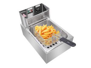 2500W 6L Stainless Steel Electric Deep Fryer for Kitchen Commercial Restaurant