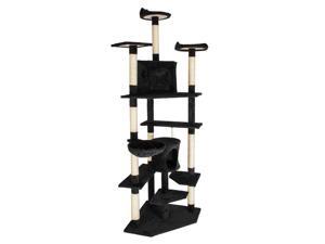 80" Cat Tree Pet Play House Cat Tower Condo Furniture Scratch Post Toy Bed Black 80" Cat Tree Pet Play House Cat Tower Condo Furniture Scratch Post Toy Bed Black