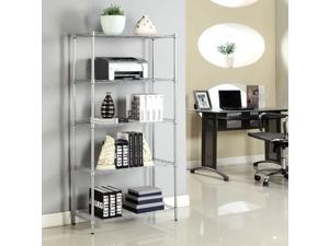 5 Tier Garage Wire Metal Shelving Space Saving Commercial Steel Storage Shelf 5 Tier Garage Wire Metal Shelving Space Saving Commercial Steel Storage Shelf