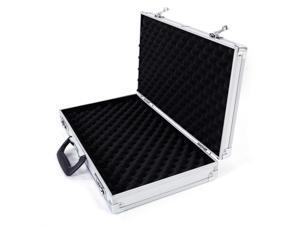 Aluminum Framed Locking Gun Case Pistol HandGun Lock Box Hard Storage Silver Aluminum Framed Locking Gun Case Pistol HandGun Lock Box Hard Storage Silver