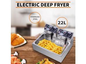 22L Electric Deep Fryer Large Tank Commercial Restaurant Stainless Steel 5000W 22L Electric Deep Fryer Large Tank Commercial Restaurant Stainless Steel 5000W