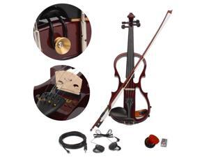 4/4 Electric Silent Violin Set Case Bow Rosin Headphone Line V-002 4/4 Electric Silent Violin Set Case Bow Rosin Headphone Line V-002