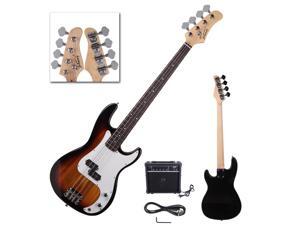 New Sunset 4-String Electric Bass Guitar with 20W Speaker for Beginner New Sunset 4-String Electric Bass Guitar with 20W Speaker for Beginner