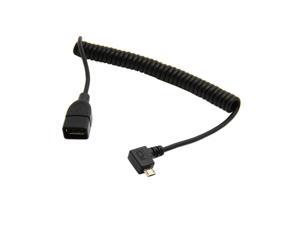 90 Degree Left Angled Micro USB 5Pin OTG Connector to USB Female Extension Cable 90 Degree Left Angled Micro USB 5Pin OTG Connector to USB Female Extension Cable