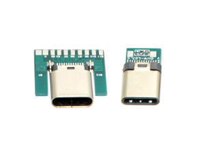 24p USB 3.1 Type C Male & Female Plug & Socket Connector SMT type with PC Board 24p USB 3.1 Type C Male & Female Plug & Socket Connector SMT type with PC Board