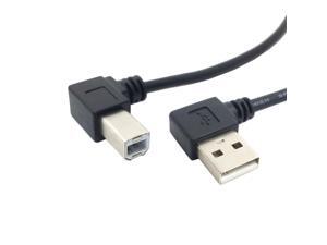 2pcs Left Angled USB 2.0 A Male to Left Angled B Male 90 D Printer Scanner Cable 2pcs Left Angled USB 2.0 A Male to Left Angled B Male 90 D Printer Scanner Cable