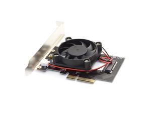 PCI-E 3.0 x4 Lane Host Adapter Converter Card M.2 NGFF to Nvme with Cooling Fan PCI-E 3.0 x4 Lane Host Adapter Converter Card M.2 NGFF to Nvme with Cooling Fan