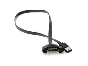 2pcs eSATA 7Pin Male to 7Pin Female Panel Extension Cable for Hard Disk 6Gbps 2pcs eSATA 7Pin Male to 7Pin Female Panel Extension Cable for Hard Disk 6Gbps