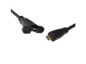 HDMI 1.4 D type Micro HDMI Male to Female M/F Extension Panel Mount Cable 30cm HDMI 1.4 D type Micro HDMI Male to Female M/F Extension Panel Mount Cable 30cm