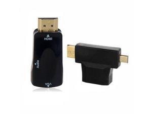 3 in 1 Mini & Micro & HDMI to VGA Output Video Adapter with 3.5mm Audio 3 in 1 Mini & Micro & HDMI to VGA Output Video Adapter with 3.5mm Audio