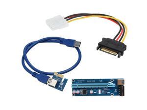 60cm USB 3.0 PCIe Riser Card PCI-E Express 1xTo 16x Extender Riser Card SATA 4PIN Power PCIe USB Adapter For BTC Mining Machine 60cm USB 3.0 PCIe Riser Card PCI-E Express 1xTo 16x Extender Riser Card SATA 4PIN Power PCIe USB Adapter For BTC Mining Machine