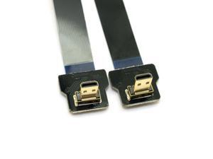 90 Degree Down Angled FPV Micro HDMI Male to Micro HDMI FPC Flat Cable 20cm 90 Degree Down Angled FPV Micro HDMI Male to Micro HDMI FPC Flat Cable 20cm