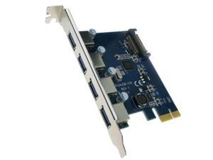 Ableconn PCI-UB124 USB 3.0 4-Port Low Profile PCI Host Adapter 