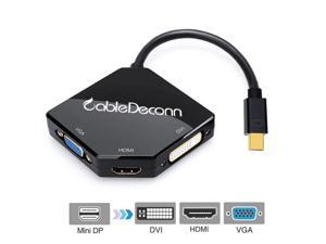 Mini DP Display Port Thunderbolt to HDMI DVI VGA Adapter for Apple MacBook Black Mini DP Display Port Thunderbolt to HDMI DVI VGA Adapter for Apple MacBook Black
