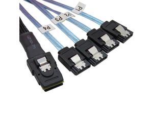70CM Mini SAS 4i SFF-8087 36P 36-Pin Male to 4 SATA 7-Pin Splitter Adapter Cable 70CM Mini SAS 4i SFF-8087 36P 36-Pin Male to 4 SATA 7-Pin Splitter Adapter Cable