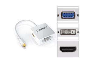 3 In 1Mini Display Port DP Thunderbolt to DVI VGA HDMI Adapter Cable For MacBook 3 In 1Mini Display Port DP Thunderbolt to DVI VGA HDMI Adapter Cable For MacBook