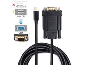 Thunderbolt Mini Display Port to VGA Male 1.8M Cable Adapter Converter Thunderbolt Mini Display Port to VGA Male 1.8M Cable Adapter Converter