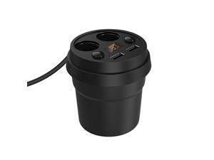 USB Car Charger 5V/3.1A 2 Port Cup Holder with Socket Cigarette Lighter Adapter USB Car Charger 5V/3.1A 2 Port Cup Holder with Socket Cigarette Lighter Adapter