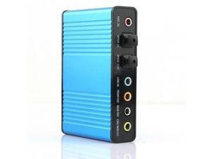 Blue 6 channel 5.1 External Audio Music Sound Card Soundcard For Laptop PC Blue 6 channel 5.1 External Audio Music Sound Card Soundcard For Laptop PC