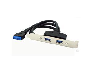 19 Pin Header to 2 USB 3.0 Port Bracket USB3.0 20Pin to Female Adapter 19 Pin Header to 2 USB 3.0 Port Bracket USB3.0 20Pin to Female Adapter