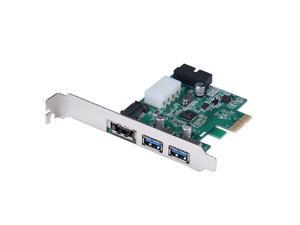 Power eSATA II & USB 3.0 HUB Combo PCI-E Card with Motherboard 20 pin Connector Power eSATA II & USB 3.0 HUB Combo PCI-E Card with Motherboard 20 pin Connector