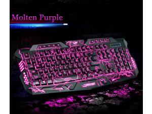 Three Colors Backlight M200 Molten Ergonomic Usb Gaming Keyboard Blue/Red/Purple Three Colors Backlight M200 Molten Ergonomic Usb Gaming Keyboard Blue/Red/Purple