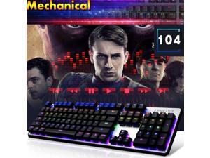 Mechanical Ergonomic Illuminated Usb Gaming Keyboard 87/104 Keys RGB LED Backlit Mechanical Ergonomic Illuminated Usb Gaming Keyboard 87/104 Keys RGB LED Backlit