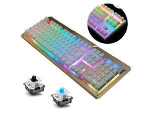 RuYiNiao K-26 Ergonomic Backlit Gaming Mechanical Keyboard w/ Blue Black Switch RuYiNiao K-26 Ergonomic Backlit Gaming Mechanical Keyboard w/ Blue Black Switch