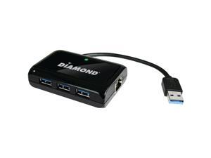 DIAMOND USB303HE 3-Port SuperSpeed USB 3.0 Hub with 1G Ethernet Port electronic consumer DIAMOND USB303HE 3-Port SuperSpeed USB 3.0 Hub with 1G Ethernet Port electronic consumer