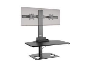 Ergotech Freedom Stand, Height Adjustable Desk, Dual Monitors, 30" Wide - Black - FDM-STAND-2 Ergotech Freedom Stand, Height Adjustable Desk, Dual Monitors, 30" Wide - Black - FDM-STAND-2