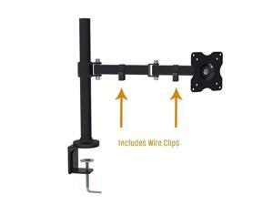 Koramzi Articulating Desk Mount Stand for LCD/LED Monitor and TV Heavy Duty Fully Adjustable Arms and Height, Fits 10" to 30" Monitors and TVs Includes Wire Clips- KWM1420 (Single Arm) Koramzi Articulating Desk Mount Stand for LCD/LED Monitor and TV Heavy Duty Fully Adjustable Arms and Height, Fits 10" to 30" Monitors and TVs Includes Wire Clips- KWM1420 (Single Arm)