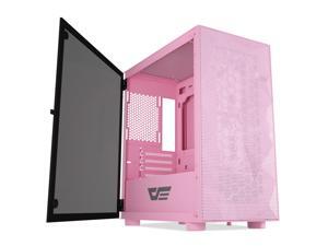 darkFlash DLM21 Pink MESH Micro ATX Mini ITX Tower MicroATX Black Computer Case with Door Opening Tempered Glass Side Panel & Mesh Front Panel darkFlash DLM21 Pink MESH Micro ATX Mini ITX Tower MicroATX Black Computer Case with Door Opening Tempered Glass Side Panel & Mesh Front Panel