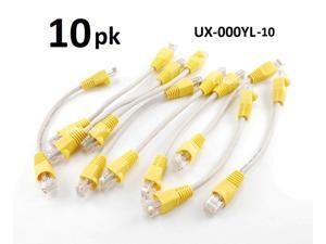 CablesOnline 10-PACK 6 inch CAT5e Crossover Ethernet RJ45 Patch Cable, (UX-000YL) CablesOnline 10-PACK 6 inch CAT5e Crossover Ethernet RJ45 Patch Cable, (UX-000YL)