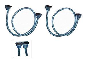 OKGEAR 18 inch Blue Premium SATA III Round Cable 6GB/s Right Angle to Right Angle (2pack) OKGEAR 18 inch Blue Premium SATA III Round Cable 6GB/s Right Angle to Right Angle (2pack)