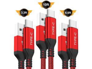 USB Type C Cable,AkoaDa 3-Pack (3.3ft+6.6ft+10ft) USB A to USB-C Fast Charger Nylon Braided Cord Compatible with Samsung Galaxy S8 S9 Plus Note 9 8,Google Pixel 2 3 XL,LG G7 V20 V30,Moto Z Z2 Z3(Red) USB Type C Cable,AkoaDa 3-Pack (3.3ft+6.6ft+10ft) USB A to USB-C Fast Charger Nylon Braided Cord Compatible with Samsung Galaxy S8 S9 Plus Note 9 8,Google Pixel 2 3 XL,LG G7 V20 V30,Moto Z Z2 Z3(Red)