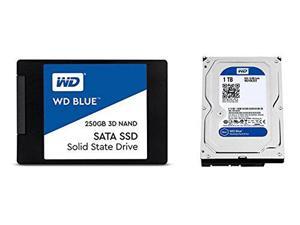 WD Blue 3D NAND 250GB SATA III SSD + WD Blue 1TB SATA III 7200 RPM Hard Drive Bundle WD Blue 3D NAND 250GB SATA III SSD + WD Blue 1TB SATA III 7200 RPM Hard Drive Bundle