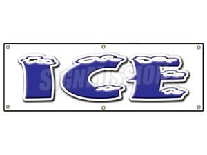 72" ICE BANNER SIGN cold store machine sign chest