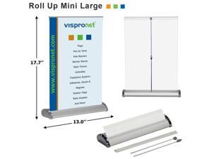 Vispronet - Mini Retractable Banner Stand - Table Top Display Stand - Portable Poster Stand - Fits 11.7in. x 16.5in. Banners - Offices and Retail Stores - Stand Only (Banner not Included)