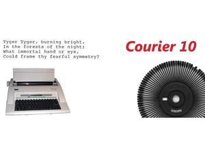 Nakajima Courier 10 Print Wheel for use in Nakajima WPT-150/160 Series Portable Electronic Typewriter. Nakajima Courier 10 Print Wheel for use in Nakajima WPT-150/160 Series Portable Electronic Typewriter.