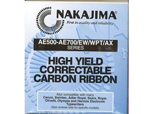 Hi Yield Correctable black film Typewriter Ribbon Cartridge. For Nakajima and other typewriter brands. Hi Yield Correctable black film Typewriter Ribbon Cartridge. For Nakajima and other typewriter brands.