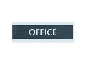 Headline Sign 4762 Century Series Office Sign, OFFICE, 9 x 3, Black/Silver Headline Sign 4762 Century Series Office Sign, OFFICE, 9 x 3, Black/Silver