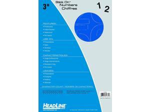 Headline Sign 31334 Stick-On Vinyl Numbers, Blue, 3-Inch Headline Sign 31334 Stick-On Vinyl Numbers, Blue, 3-Inch