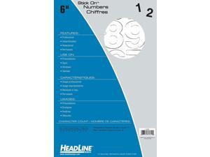 Headline Sign 32622 Stick-On Vinyl Numbers, White, 6-Inch Headline Sign 32622 Stick-On Vinyl Numbers, White, 6-Inch