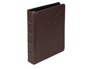 Vintage Hardback Book Style Round Ring Binder/Organizer / Planner, 1 Inch, Dark Brown (No Zipper, Jr. Size 5 x 8" Sheet Size) Vintage Hardback Book Style Round Ring Binder/Organizer / Planner, 1 Inch, Dark Brown (No Zipper, Jr. Size 5 x 8" Sheet Size)