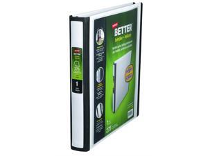 1" Staples Better View Binder with D-Rings, White 1" Staples Better View Binder with D-Rings, White