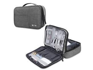 BUBM Electronic Organizer, Double Layer Electronic Bag for Cables, Plugs, External Hard Drive and Other Electronic Accessories (Small/Denim Gray) BUBM Electronic Organizer, Double Layer Electronic Bag for Cables, Plugs, External Hard Drive and Other Electronic Accessories (Small/Denim Gray)
